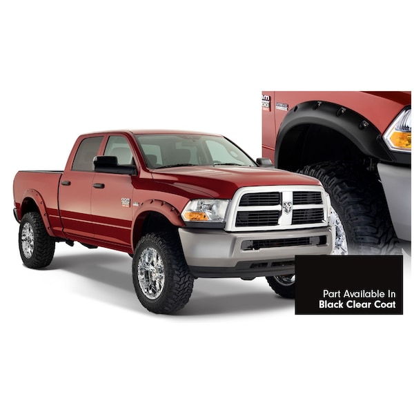 Bushwacker 10-18 RAM 2500/3500(19 CLASSIC)POCKET STYLE FENDER FLARES-BLACK CLEAR 50919-35 - main